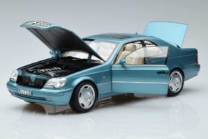 Mercedes CL600 C140 Niebieski Metalik Norev 1:18 183448 Metal — zdjęcie 2 z 7
