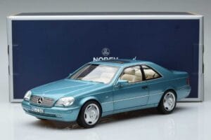 Mercedes CL600 C140 Niebieski Metalik Norev 1:18 183448 Metal — zdjęcie 7 z 7