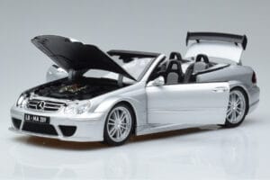 Mercedes CLK DTM AMG W209 Kabriolet Srebrny Kyosho 1:18 B66962272 Metal — zdjęcie 2 z 8