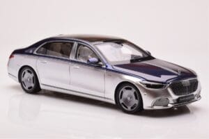 Mercedes Maybach S680 W223 Nautical Niebieski Cirrus Srebrny Almost Real 1:18 820125 Metal — zdjęcie 6 z 8