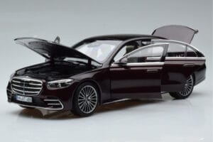 Mercedes S-Class W223 AMG Line Czerwony Norev 1:18 183804 Metal — zdjęcie 2 z 8