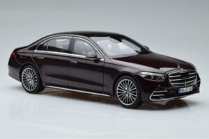 Mercedes S-Class W223 AMG Line Czerwony Norev 1:18 183804 Metal — zdjęcie 6 z 8