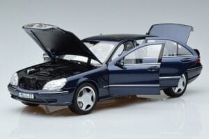 Mercedes S55 AMG W220 Niebieski Norev 1:18 183817 Metal — zdjęcie 2 z 7