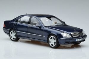 Mercedes S55 AMG W220 Niebieski Norev 1:18 183817 Metal — zdjęcie 5 z 7