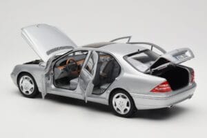 Mercedes S600 W220 Srebrny Metaliczny Norev 1:18 183810 Metal — zdjęcie 5 z 8
