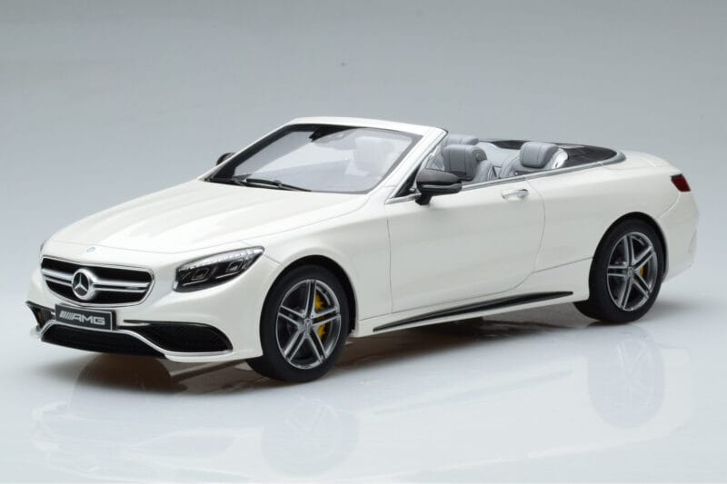 Mercedes AMG S63 A217 Kabriolet Diamond Biały GT Spirit 1:18 B66965712 Żywica