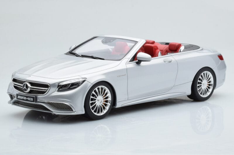 Mercedes AMG S65 A217 Kabriolet Srebrny GT Spirit 1:18 GT764 Żywica