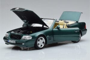 Mercedes SL500 R129 Zielony Metalik Norev 1:18 183753 Metal — zdjęcie 2 z 8