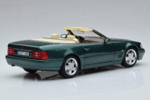 Mercedes SL500 R129 Zielony Metalik Norev 1:18 183753 Metal — zdjęcie 4 z 8