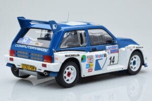 MG Metro 6R4 #14 D. Llewellin / P. Short RAC Rally 1986 IXO 1:18 18RMC068C Metal — zdjęcie 2 z 6