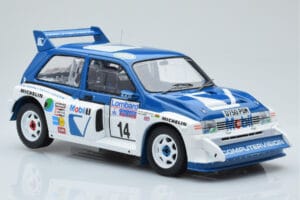 MG Metro 6R4 #14 D. Llewellin / P. Short RAC Rally 1986 IXO 1:18 18RMC068C Metal — zdjęcie 4 z 6