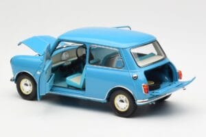 Morris Mini Minor Niebieski Kyosho 1:18 08964BL Metal — zdjęcie 5 z 8