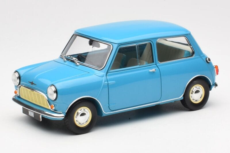 Morris Mini Minor Niebieski Kyosho 1:18 08964BL Metal
