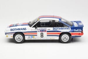 Opel Manta 400 Rothmans #8 J. McRae / I. Grindrod Lombard RAC Rally 1983 IXO 1:18 18RMC038A Metal — zdjęcie 3 z 6