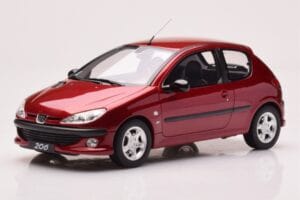 Peugeot 206 S16 Czerwony Otto 1:18 OT1039 Żywica