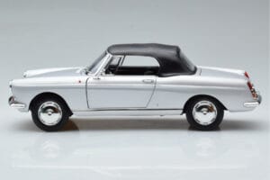 Peugeot 404 Kabriolet Srebrny Norev 1:18 184835 Metal — zdjęcie 4 z 8
