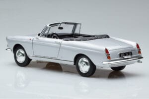 Peugeot 404 Kabriolet Srebrny Norev 1:18 184835 Metal — zdjęcie 7 z 8