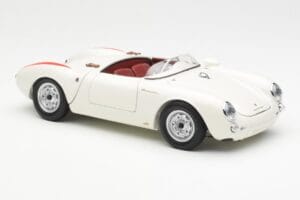 Porsche 550 Spyder 70 Years Edition Biały Schuco 1:18 450033300 Metal — zdjęcie 6 z 8