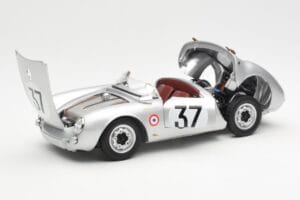 Porsche 550 RS Spyder #37 H. Polensky / R. von Frankenberg 24 Hours of Le Mans 1955 Schuco 1:18 450033400 Metal — zdjęcie 2 z 8