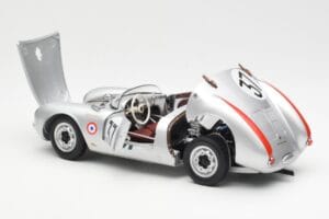 Porsche 550 RS Spyder #37 H. Polensky / R. von Frankenberg 24 Hours of Le Mans 1955 Schuco 1:18 450033400 Metal — zdjęcie 5 z 8