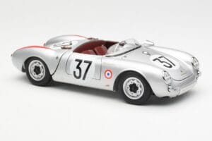 Porsche 550 RS Spyder #37 H. Polensky / R. von Frankenberg 24 Hours of Le Mans 1955 Schuco 1:18 450033400 Metal — zdjęcie 6 z 8