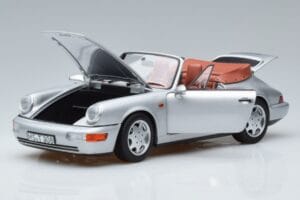 Porsche 911 964 Carrera 2 Kabriolet Srebrny Norev 1:18 187330 Metal — zdjęcie 2 z 7
