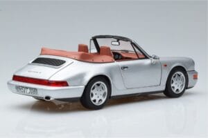 Porsche 911 964 Carrera 2 Kabriolet Srebrny Norev 1:18 187330 Metal — zdjęcie 3 z 7