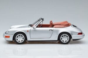 Porsche 911 964 Carrera 2 Kabriolet Srebrny Norev 1:18 187330 Metal — zdjęcie 4 z 7