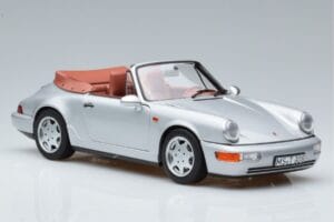 Porsche 911 964 Carrera 2 Kabriolet Srebrny Norev 1:18 187330 Metal — zdjęcie 5 z 7