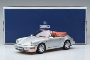 Porsche 911 964 Carrera 2 Kabriolet Srebrny Norev 1:18 187330 Metal — zdjęcie 7 z 7
