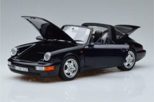 Porsche 911 964 Carrera 4 Targa Niebieski Norev 1:18 187340 Metal — zdjęcie 2 z 8