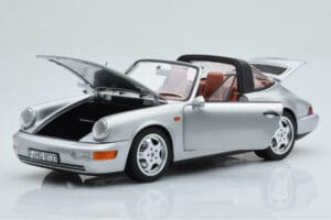 Porsche 911 964 Carrera 4 Targa Polar Srebrny Norev 1:18 187342 Metal — zdjęcie 2 z 9