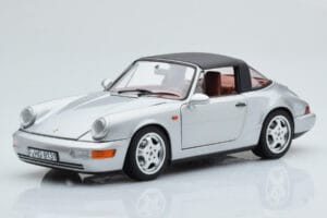 Porsche 911 964 Carrera 4 Targa Polar Srebrny Norev 1:18 187342 Metal — zdjęcie 4 z 9