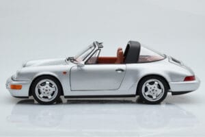 Porsche 911 964 Carrera 4 Targa Polar Srebrny Norev 1:18 187342 Metal — zdjęcie 6 z 9