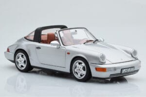Porsche 911 964 Carrera 4 Targa Polar Srebrny Norev 1:18 187342 Metal — zdjęcie 7 z 9