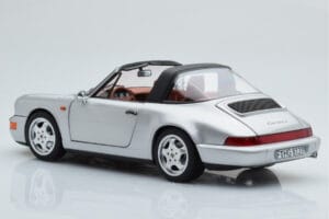 Porsche 911 964 Carrera 4 Targa Polar Srebrny Norev 1:18 187342 Metal — zdjęcie 8 z 9