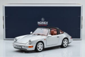 Porsche 911 964 Carrera 4 Targa Polar Srebrny Norev 1:18 187342 Metal — zdjęcie 9 z 9