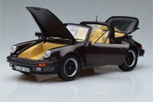 Porsche 911 964 Turbo Targa Brązowy Norev 1:18 187665 Metal — zdjęcie 2 z 8