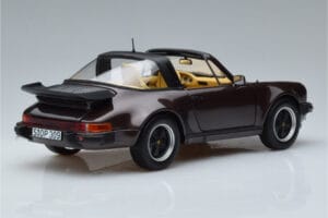 Porsche 911 964 Turbo Targa Brązowy Norev 1:18 187665 Metal — zdjęcie 3 z 8