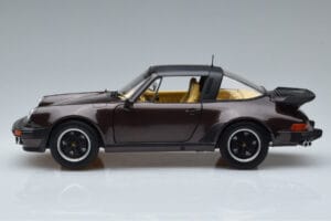 Porsche 911 964 Turbo Targa Brązowy Norev 1:18 187665 Metal — zdjęcie 4 z 8