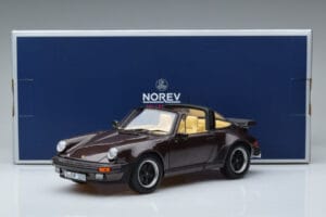 Porsche 911 964 Turbo Targa Brązowy Norev 1:18 187665 Metal — zdjęcie 8 z 8