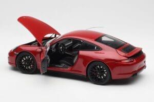 Porsche 911 991 Carrera GTS Carmine Czerwony Schuco 1:18 450039000 Metal — zdjęcie 5 z 8