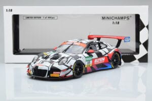 Porsche 911 GT3 R Iron Force by Ring Police #69 J. van Slooten / L. Luhr ADAC GT Masters 2018 Minichamps 1:18 153186969 Metal — zdjęcie 5 z 5