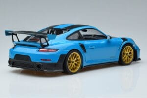 Porsche 911 991.2 GT3 RS Weissach Package Miami Niebieski Złote Felgi Minichamps 1:18 153068310 Metal — zdjęcie 2 z 6