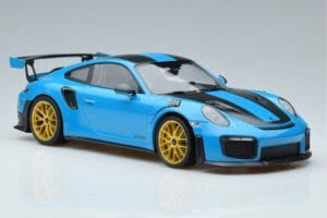 Porsche 911 991.2 GT3 RS Weissach Package Miami Niebieski Złote Felgi Minichamps 1:18 153068310 Metal — zdjęcie 4 z 6