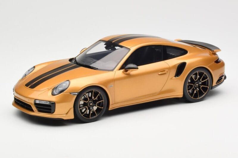 Porsche 911 991.2 Turbo S Exclusive Złoty GT Spirit 1:18 GT444 Żywica
