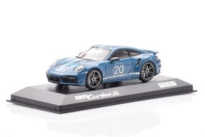Porsche 911 992 Turbo S Oslo Niebieski Minichamps 1:43 WAP0209050N001 Metal — zdjęcie 2 z 4