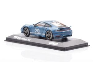 Porsche 911 992 Turbo S Oslo Niebieski Minichamps 1:43 WAP0209050N001 Metal — zdjęcie 3 z 4