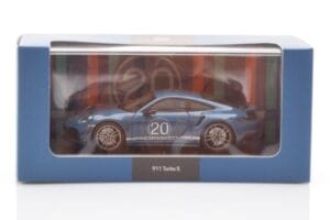 Porsche 911 992 Turbo S Oslo Niebieski Minichamps 1:43 WAP0209050N001 Metal — zdjęcie 4 z 4