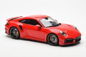 Porsche 911 992 Turbo S Sport Design Czerwony Minichamps 1:18 113069078 Metal — zdjęcie 6 z 8